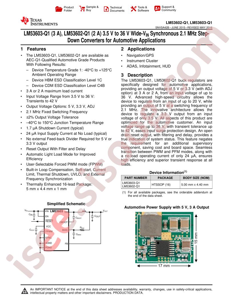 LM53602-Q1, LM53603-Q1