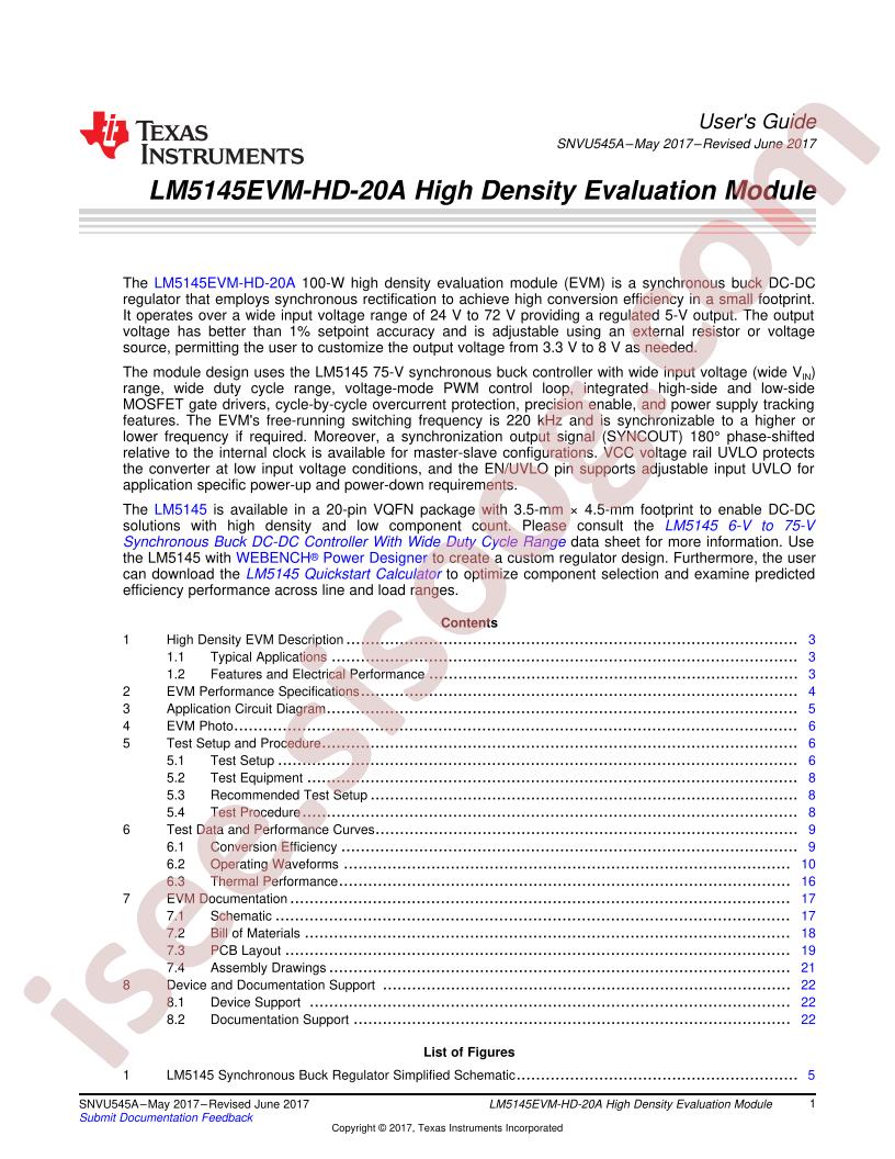 LM5145EVM-HD-20A User Guide