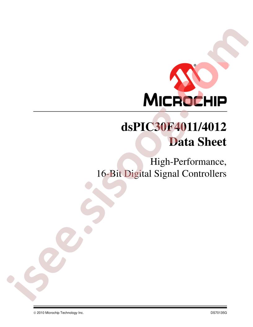 DSPIC30F4011, 4012 Data Sheet