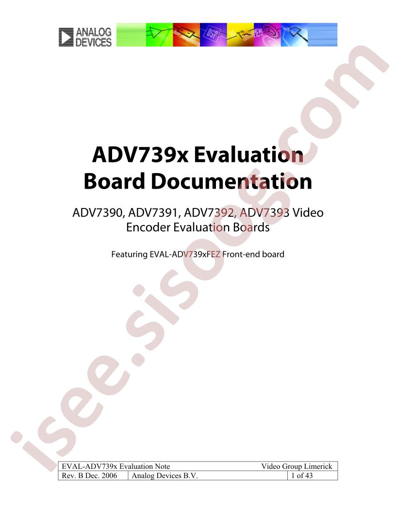 ADV739x Eval Brd Documentation