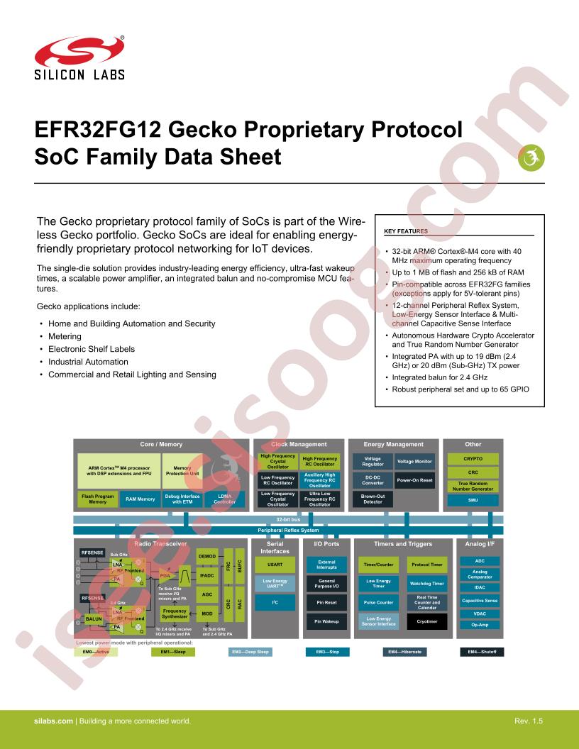 EFR32FG12 Family Datasheet