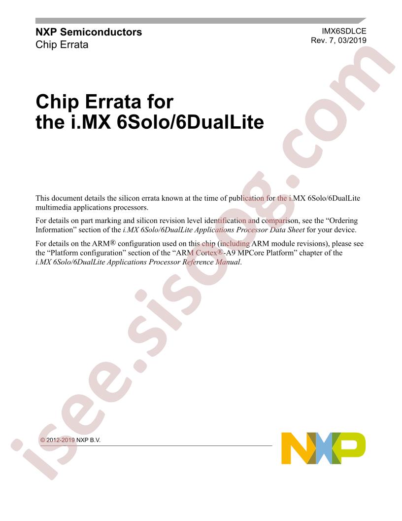 i.MX 6Solo/6DualLite Errata