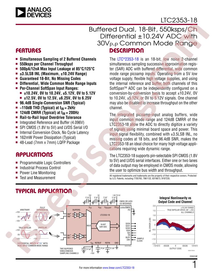 LTC2353-18 Datasheet