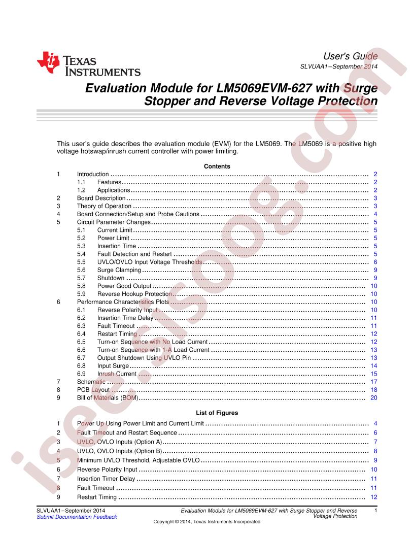 LM5069EVM-627 User Guide