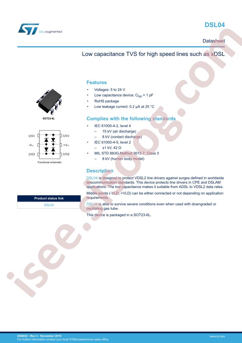 DSL04 Datasheet