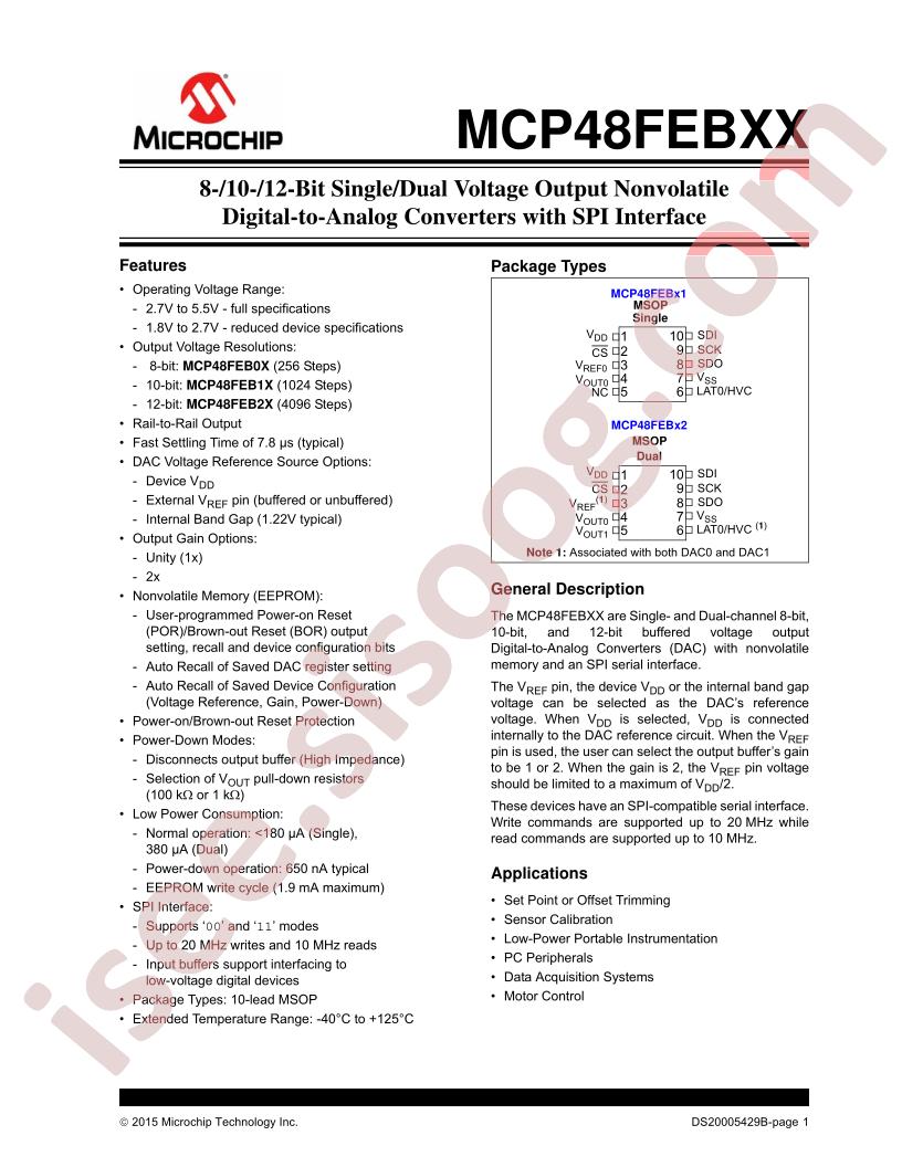 MCP48FEBxx Datasheet