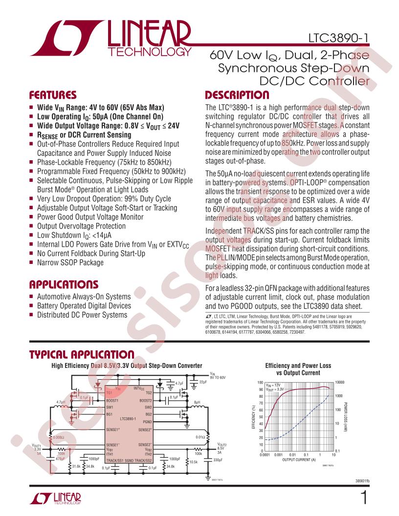 LTC3890-1 Datasheet