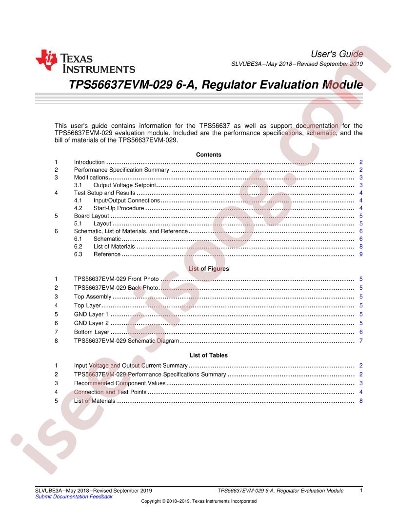 TPS56637EVM-029 User Guide