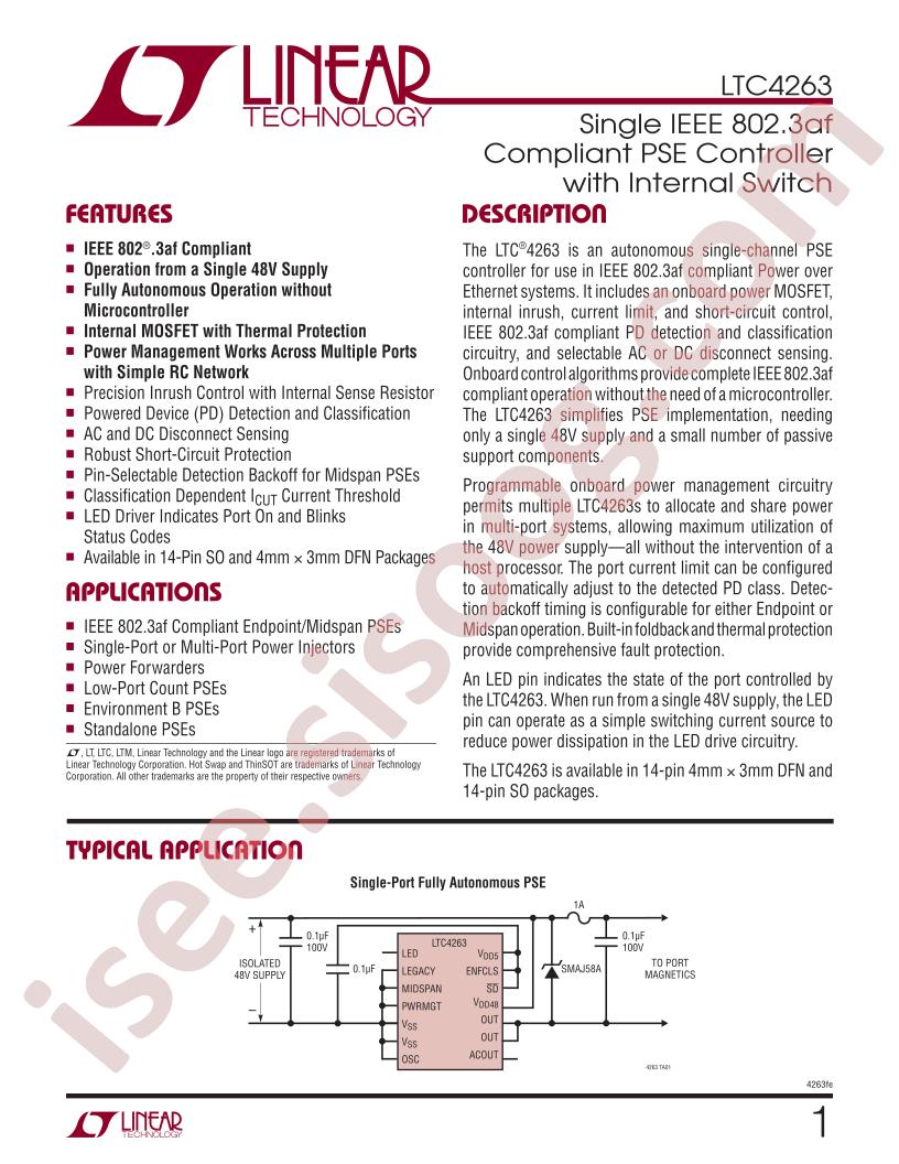 LTC4263 Datasheet