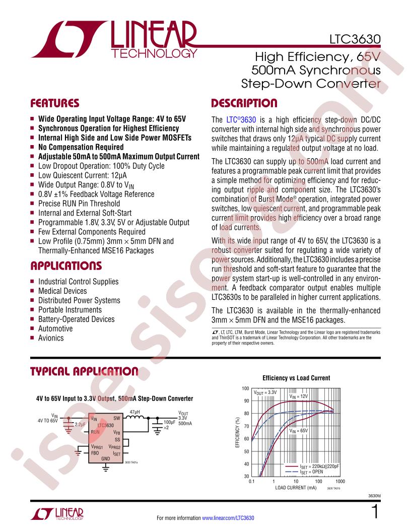 LTC3630 Datasheet