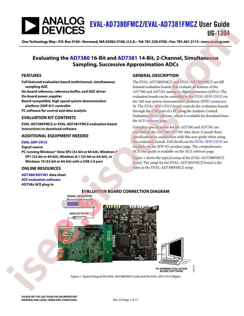 EVAL-AD7380FMCZ, EVAL-AD7381FMCZ Guide