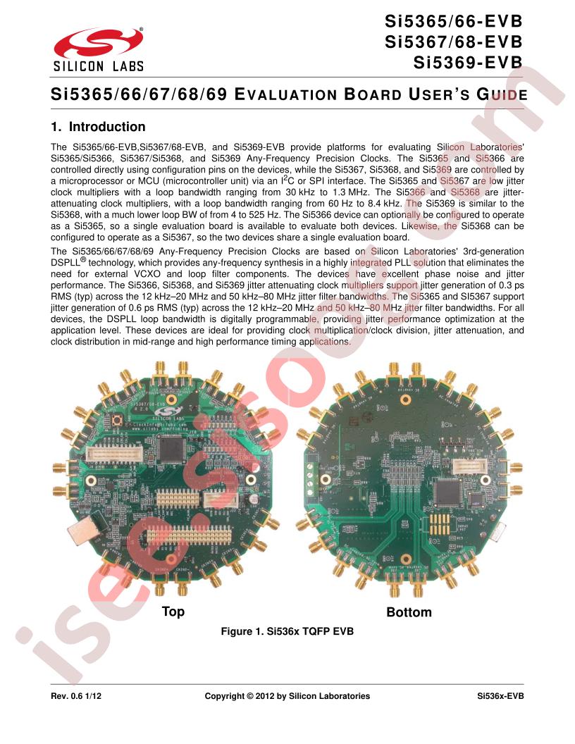 SI5365-69-EVB User Guide