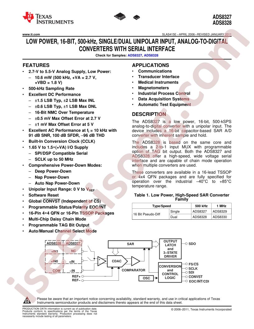 ADS8327,ADS8328 Datasheet