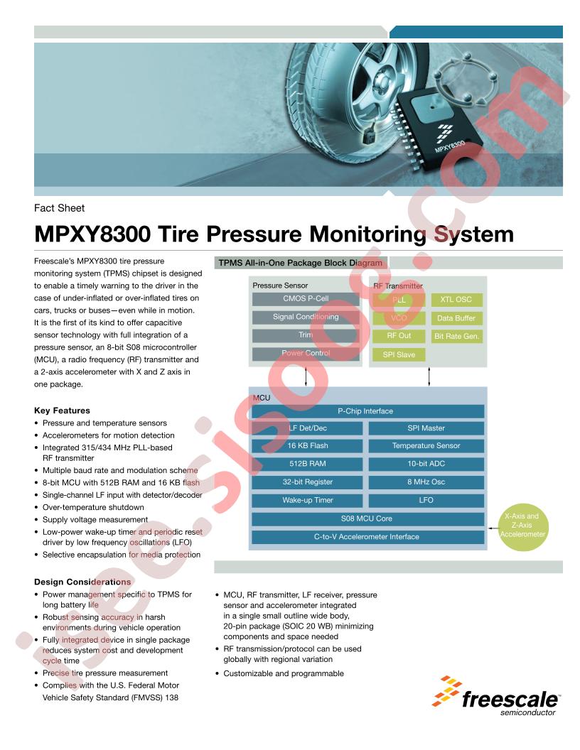 MPXY8300 Tire Pressure Monitoring System