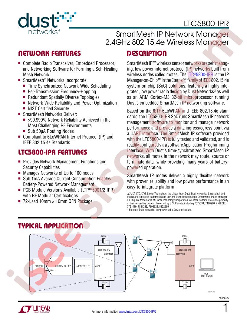 LTC5800-IPR Datasheet