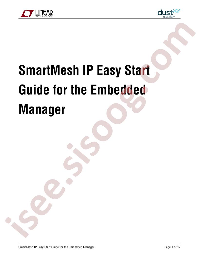SmartMesh IP Easy Start Guide