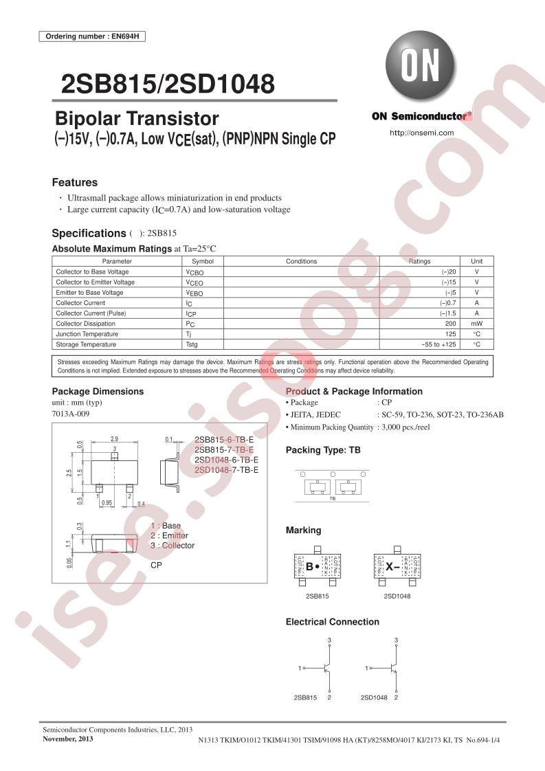 2SB815/2SD1048