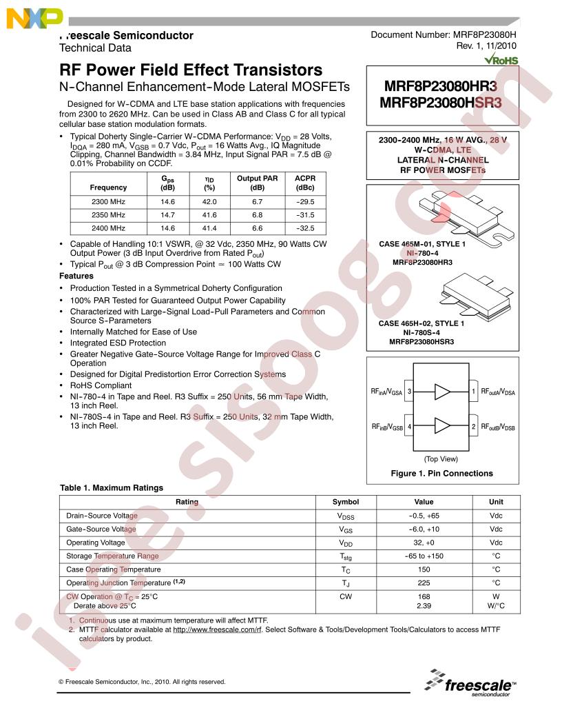 MRF8P23080HR3,HSR3