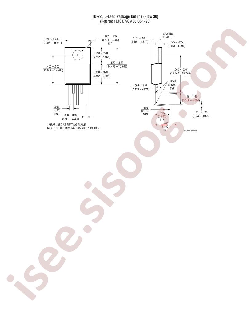 TO-220-5 Flow 30 Pkg Drawing