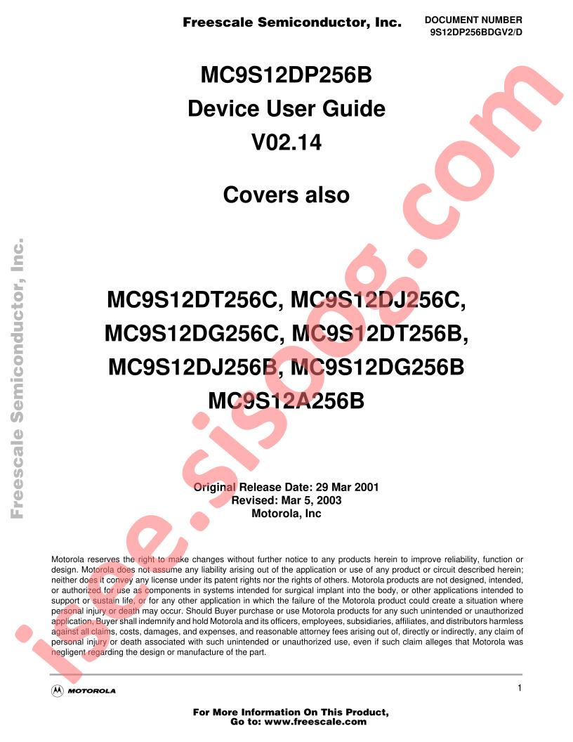 MC9S12DP256B Guide