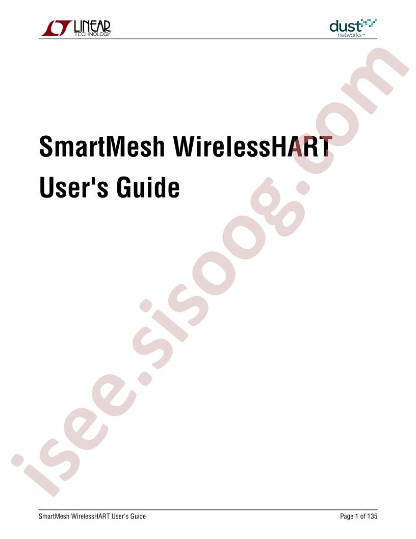 SmartMesh WirelessHART User Guide