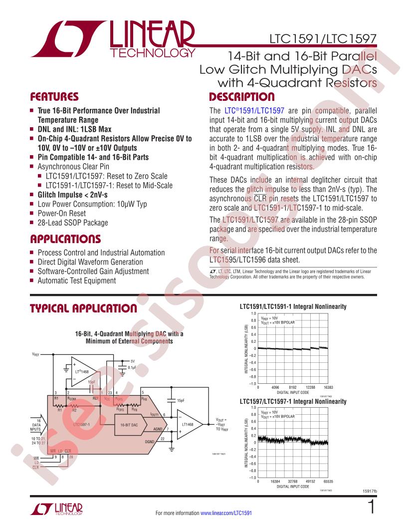 LTC1591, LTC1597