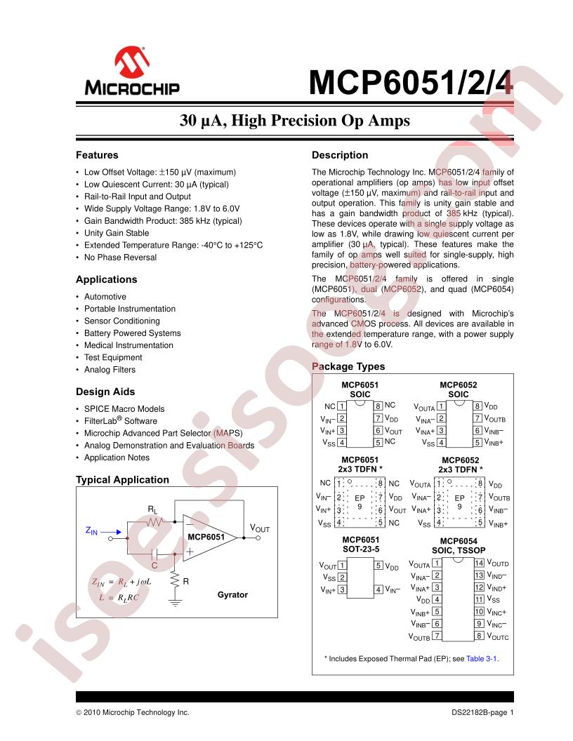 MCP6051-52,54