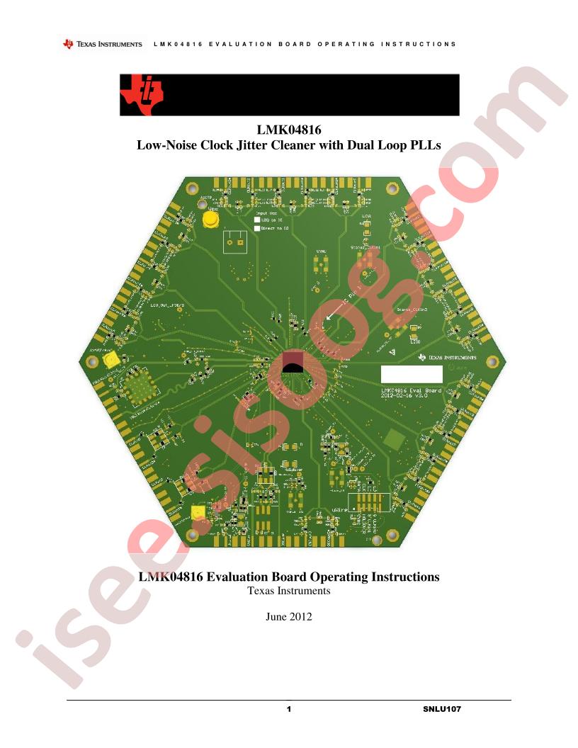 LMK04816 Eval Board