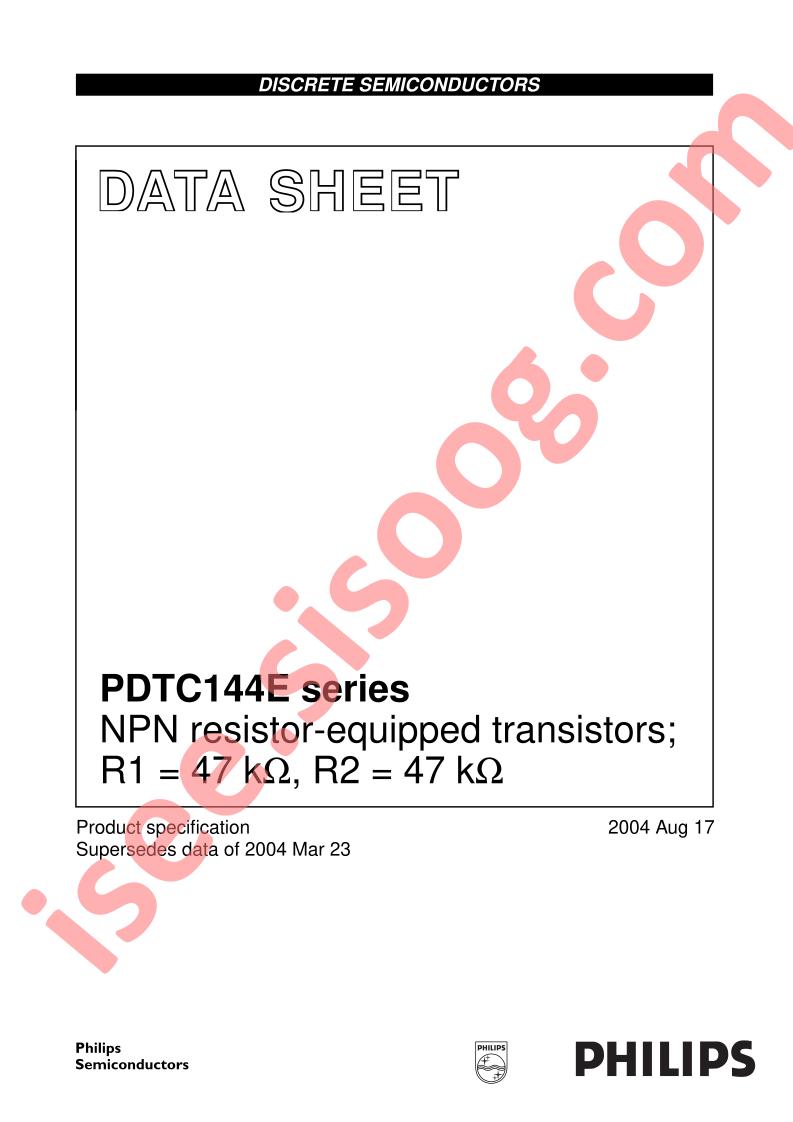 PDTC144E Series
