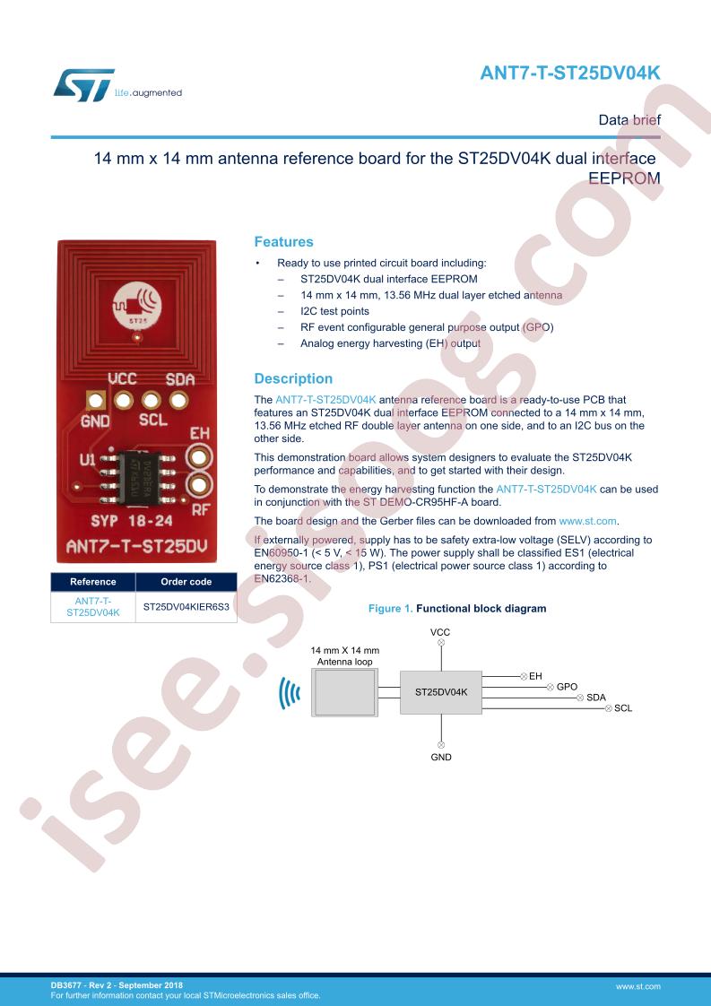 ANT7-T-ST25DV04K Data Brief