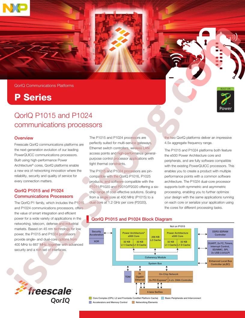 P1015,P1024 Series Fact Sheet