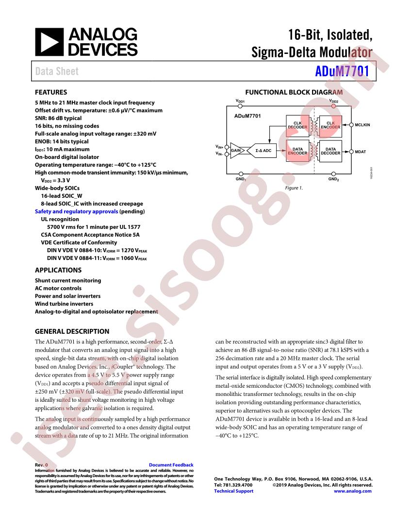 ADuM7701 Datasheet