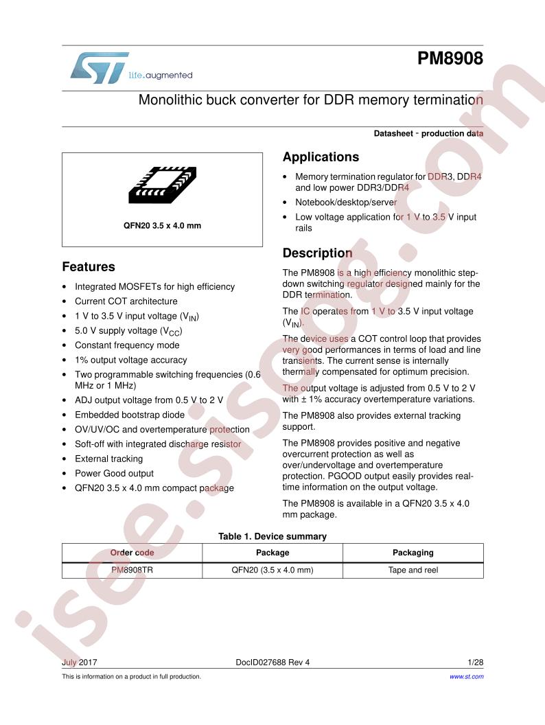 PM8908 Datasheet