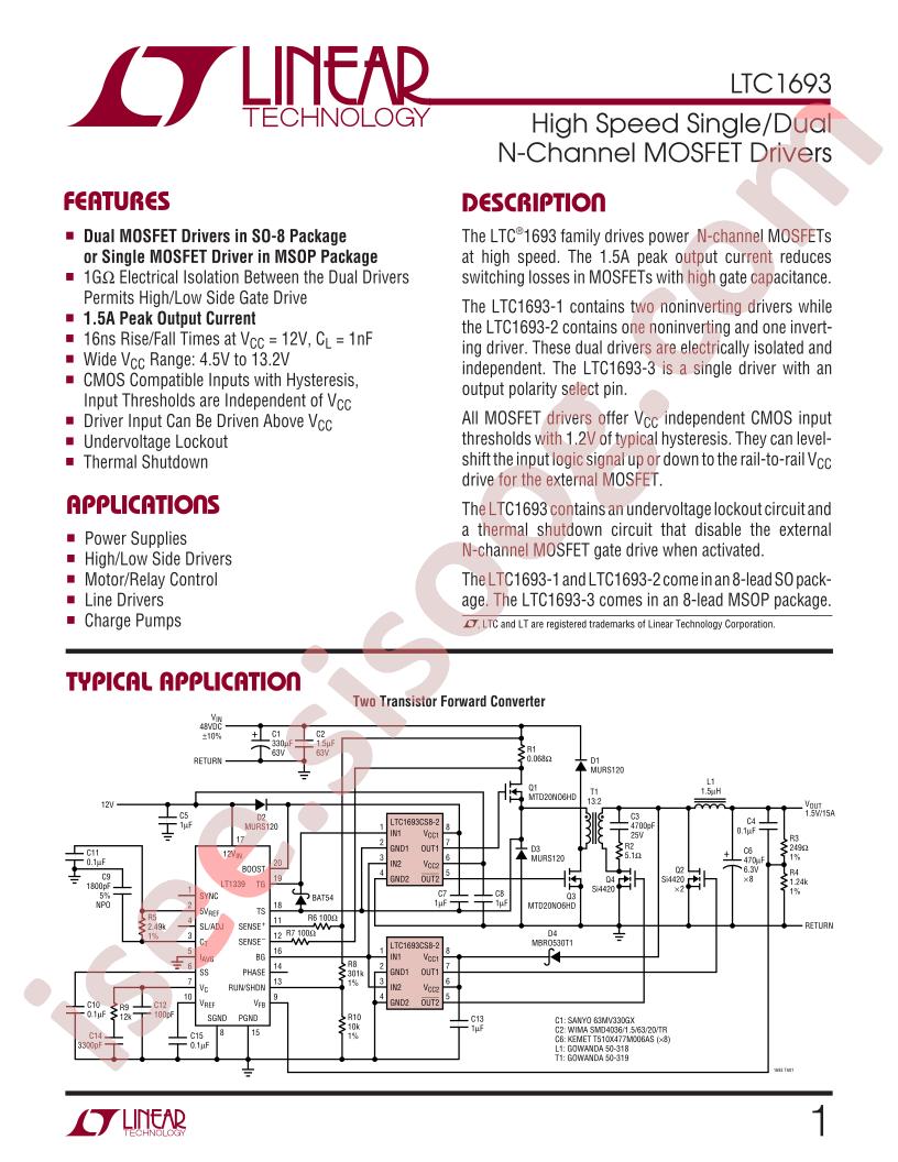 LTC1693 Datasheet