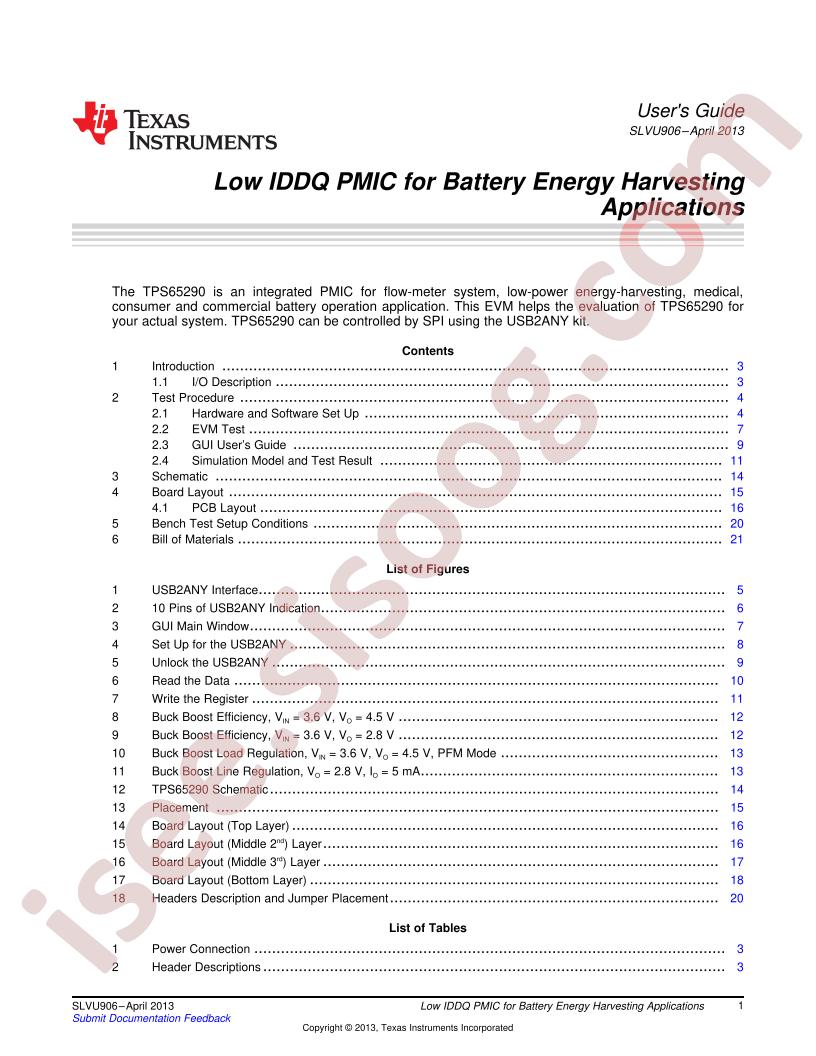 TPS65290EVM User Guide