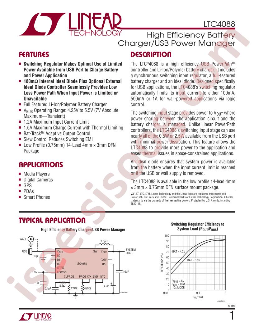 LTC4088 Datasheet