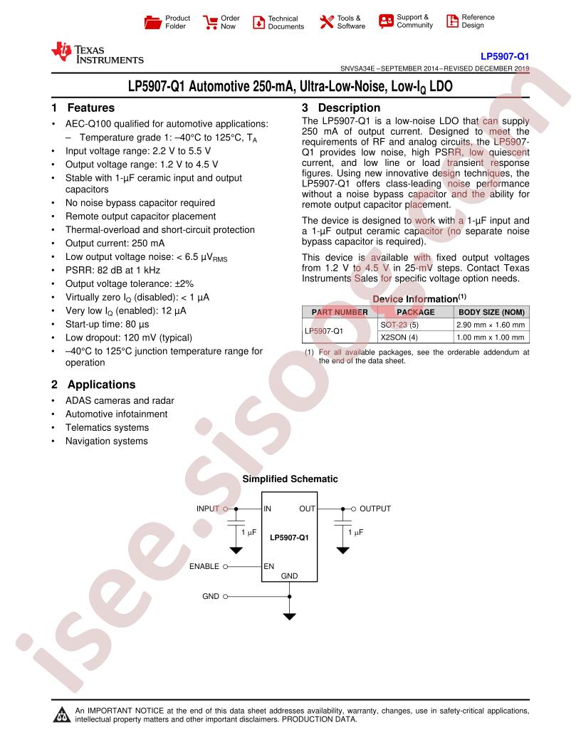 LP5907-Q1 Datasheet