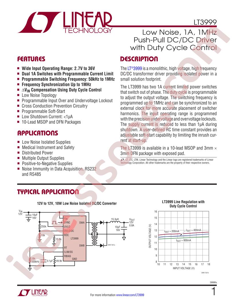 LT3999 Datasheet