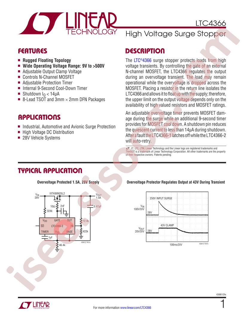 LTC4366-1, LTC4366-2