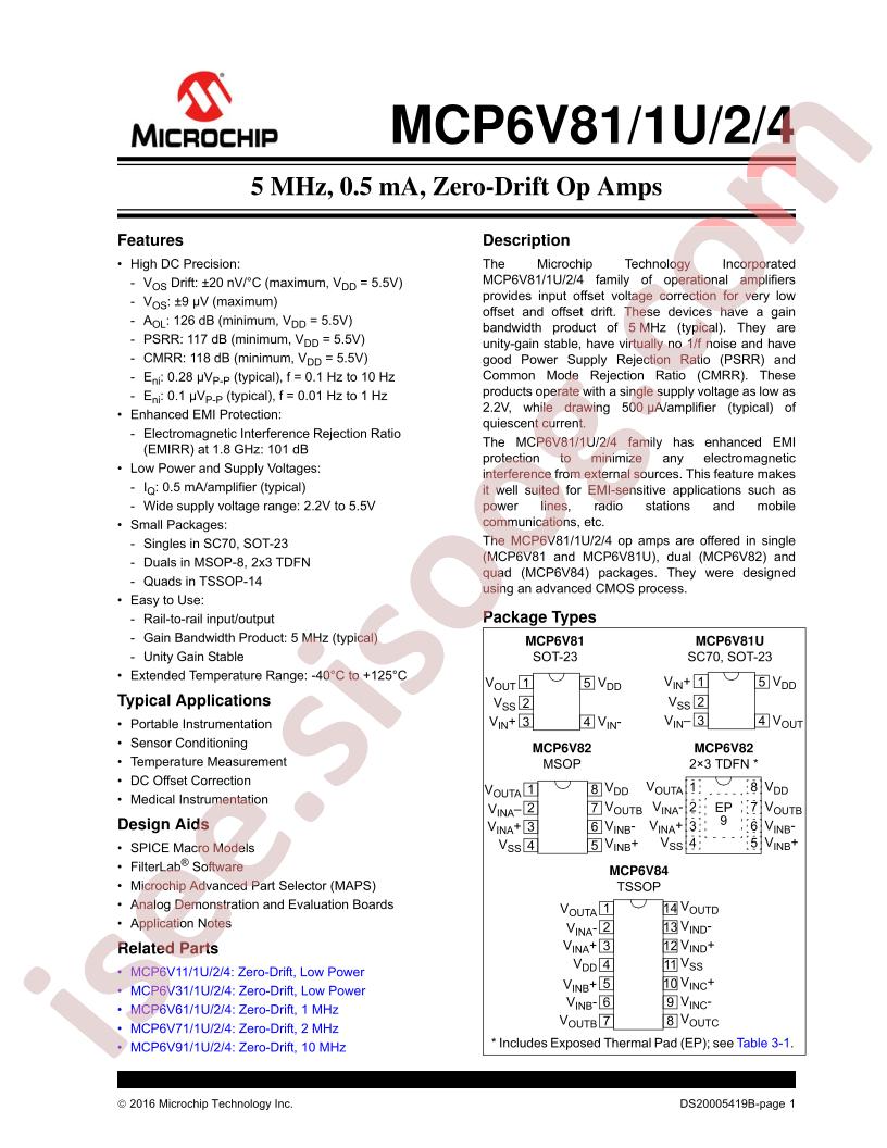 MCP6V81/1U/2/4