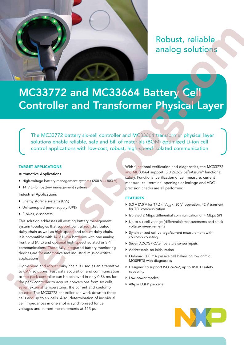 MC33772, MC33664 Fact Sheet