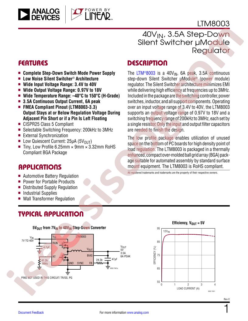 LTM8003 Datasheet
