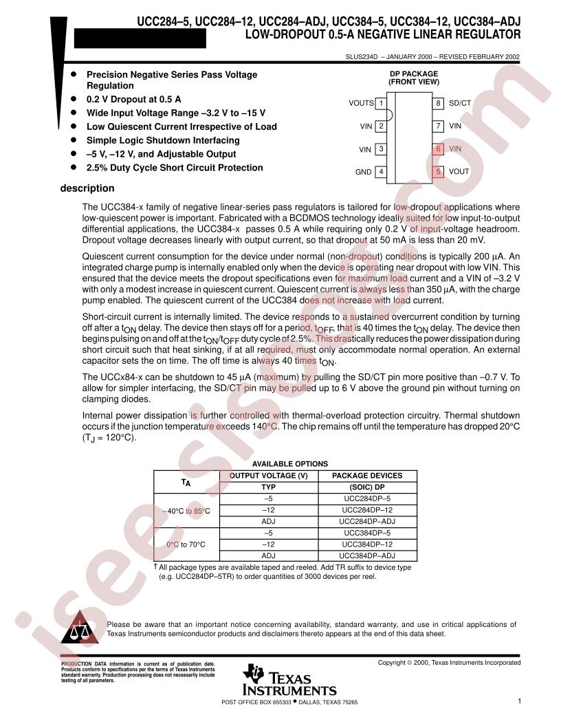 UCC284-x,384-x