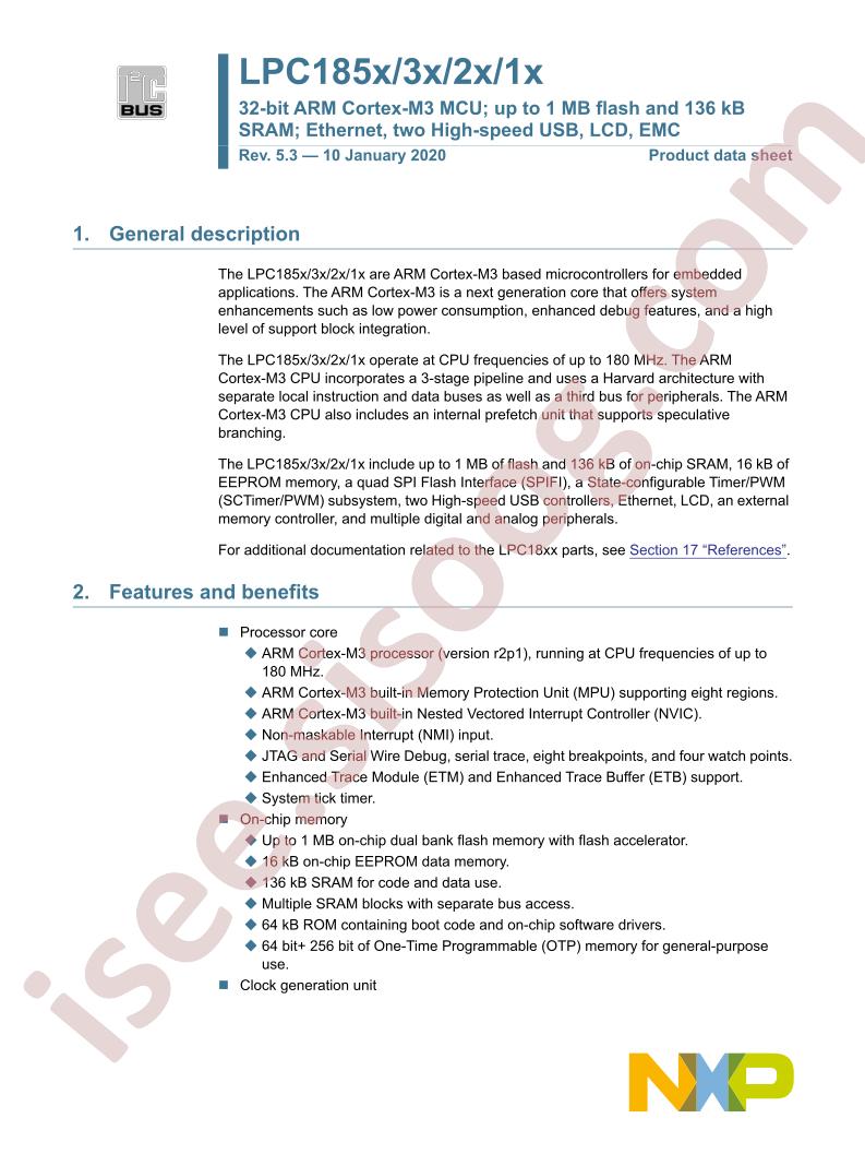 LPC185x,3x,2x,1x Datasheet