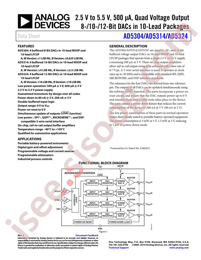 AD5304,14,24 Datasheet