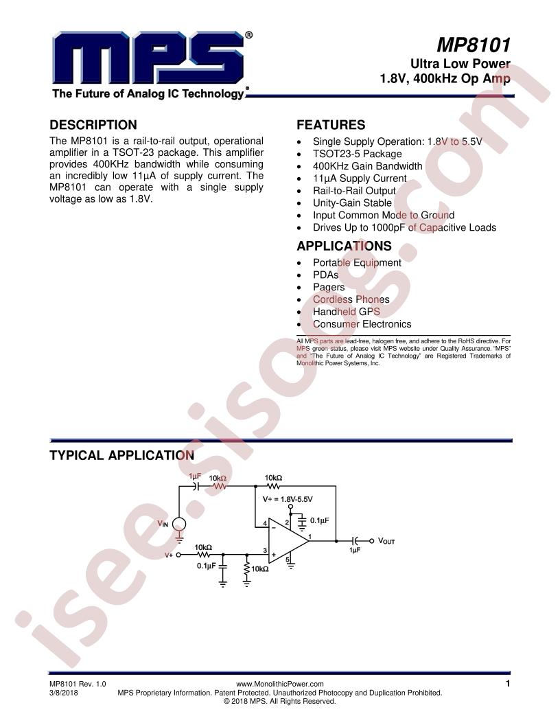 MP8101 Datasheet