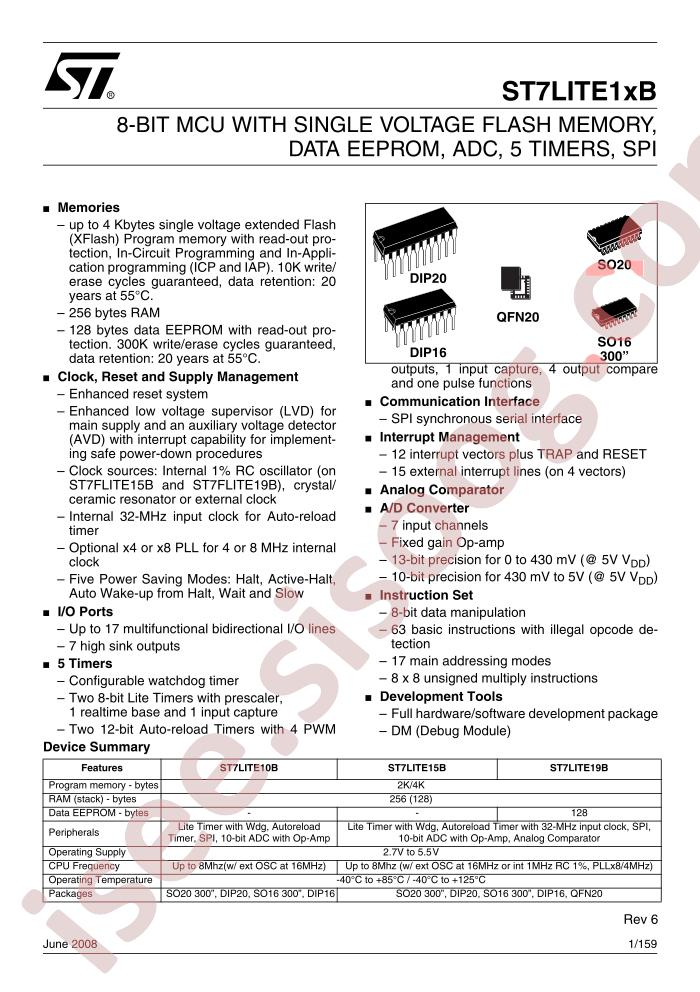 ST7LITE1xB