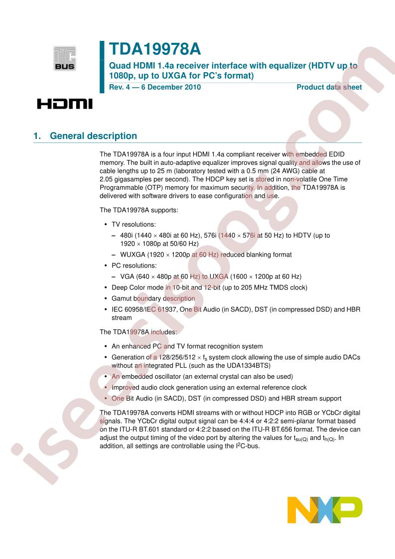 TDA19978A Datasheet