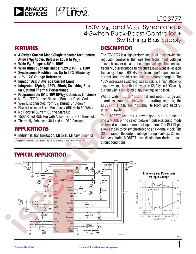 LTC3777 Datasheet
