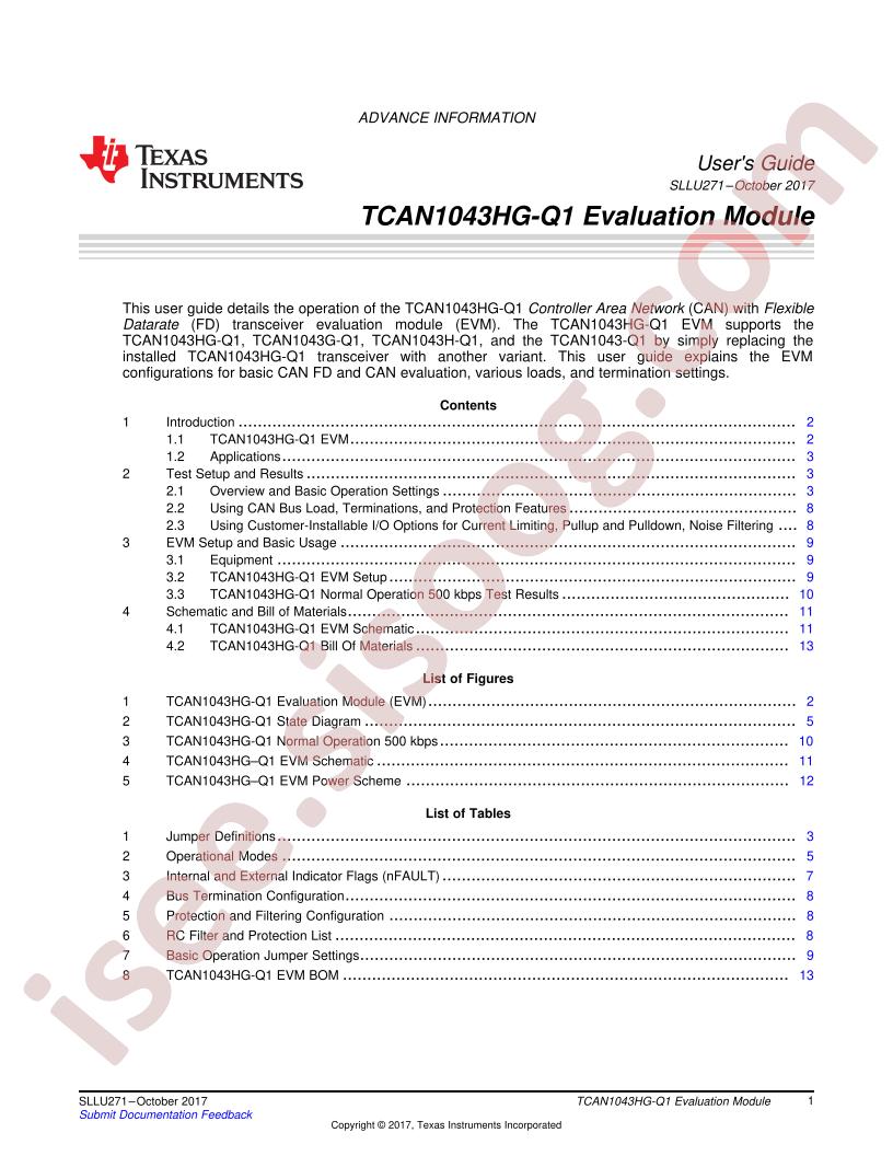 TCAN1043HG-Q1 EVM USer GUide